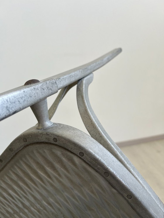 Image 1 of Aluminiumstühle - Avec-Plakette « Gaston Viort - Salon de Provence »