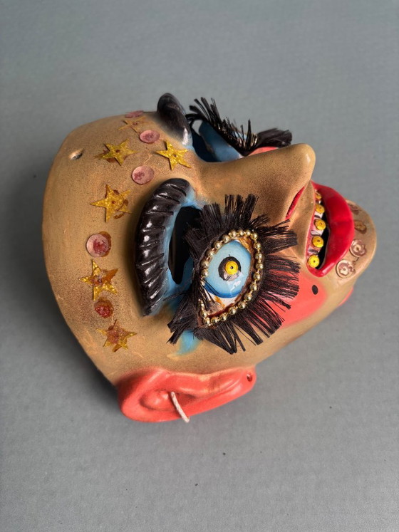 Bolivian Devil Dance Mask – Sculpture, Paper (photo 3 of 5)