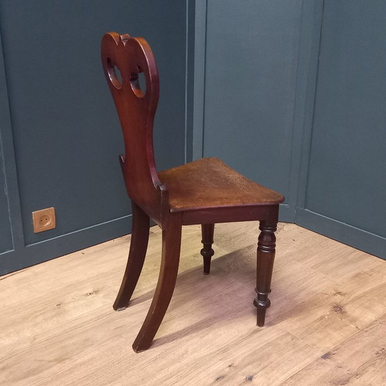Image 1 of Set of English Georgian hall chairs