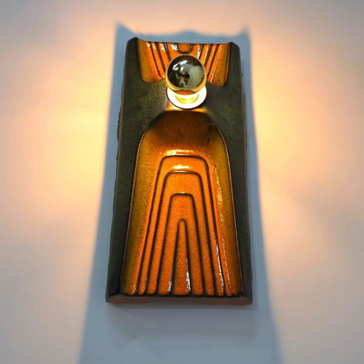 Set Hustadt Fat Lava keramische wandlampen 70s mid century – Hustadt Leuchten, Ceramic (photo 2 of 6)