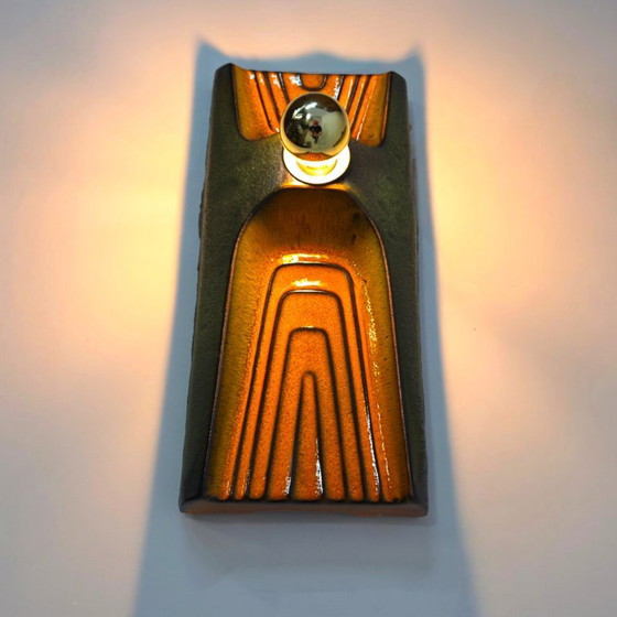 Set Hustadt Fat Lava keramische wandlampen 70s mid century – Hustadt Leuchten, Ceramic (photo 2 of 6)