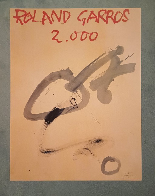 Tapiès poster for Roland Garros signed