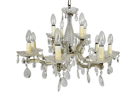 Image 1 of Kronleuchter – 12-armig – Venezianisch – Kristallglas – Italienisch – 1950er Jahre