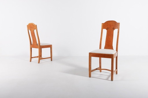 Pair unique burl wood chairs from Nordiska Kompaniet