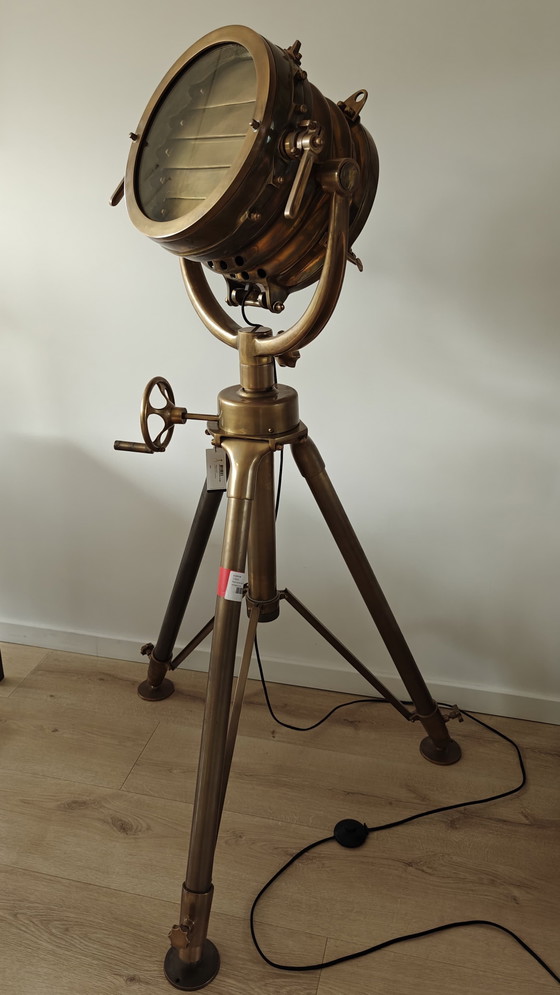 Image 1 of Eichholtz Royal Master Sealight | Luxe Maritieme Vloerlamp in Vintage Messing