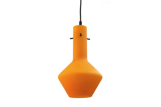 Vintage oranje glazen Murano hanglamp – Hanglampen, Crystal, Glass, Design (photo 3 of 3)