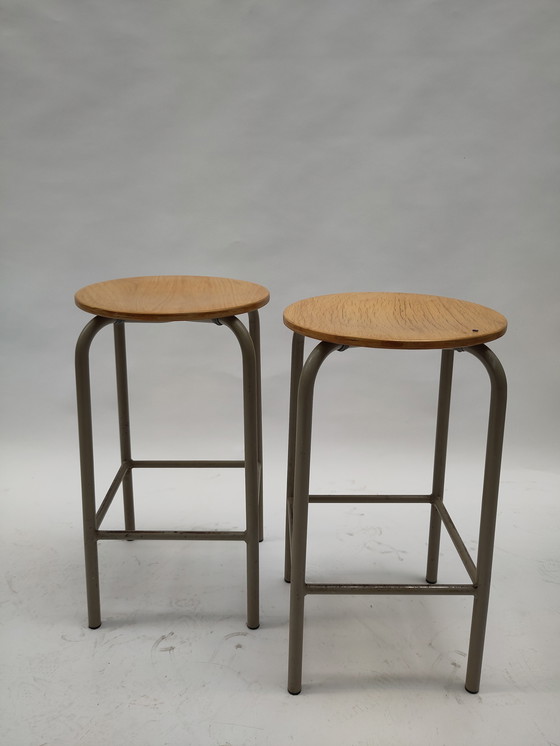 Image 1 of 2x industrial stools