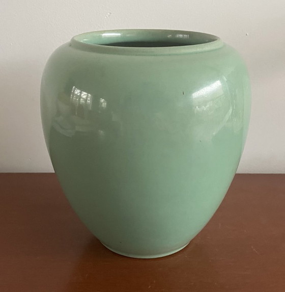 Image 1 of Keramikmanufaktur Südholland – Art-déco-Türkisvase