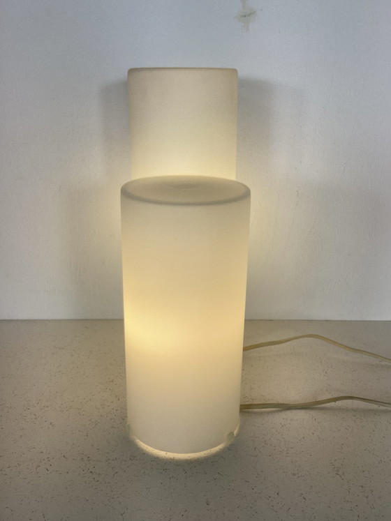 Image 1 of Set van 2 mat glazen lampen vintage