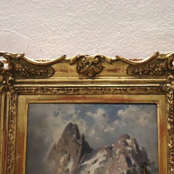 Image 1 of Mountain Landscape, Oil Painting on Board