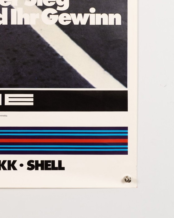 Image 1 of Porsche Sieg 24 Stunden Le Mans 1976 – Originele Vintage Porsche Poster van Werbeagentur Strenger – Mid-Century Modern – 102x76 
