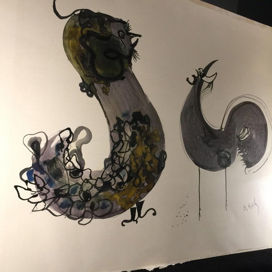 Anne Body, Il Grande Combattimento, Tecnica Mista su Carta, 1965 – Dipinti e disegni, Paper (photo 4 of 15)