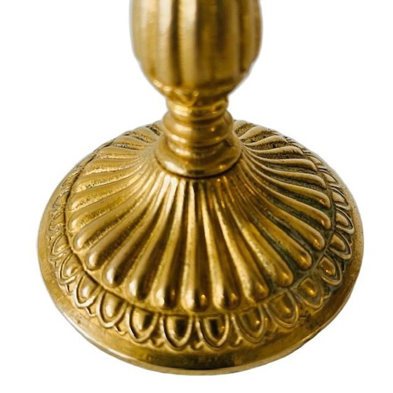 Image 1 of Vintage elegant brass gold candlestick