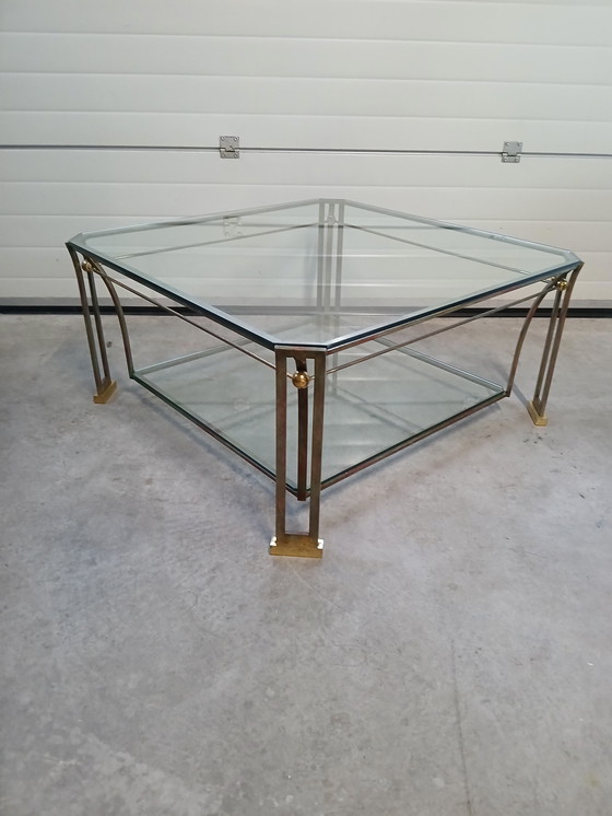 Image 1 of Vintage glass coffee table