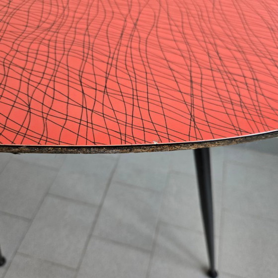 Image 1 of TABLE DE BISTROT BAR VINTAGE 1950 TRIPODE FORMICA & ACIER 50S ROCKABILLY ZAZOU