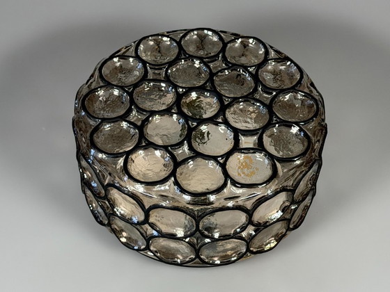 Image 1 of Lámpara de techo de los años 60/70, Plafoniere, Glashütte Limburg, Alemania, vidrio y metal.