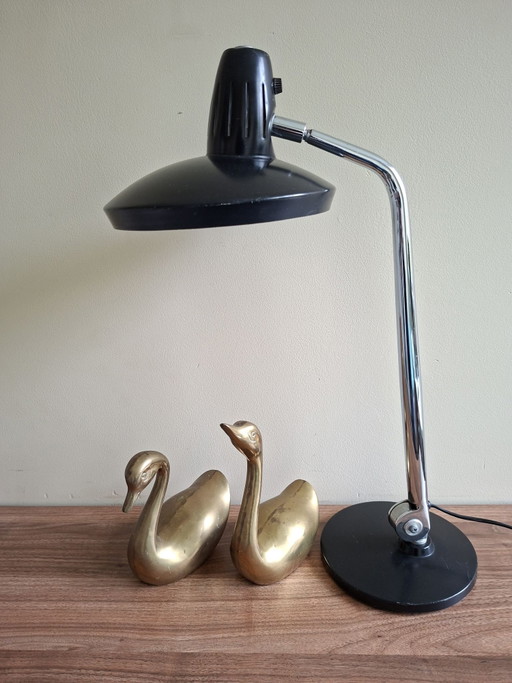 Vintage Fase Madrid Faro 70 G Table lamp – 60s/70s Design – Black/Chrome I