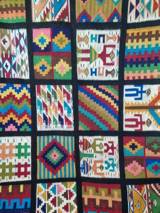 Large Vintage Wall Rug. – Wall decoration, Wool (photo 3 of 6)