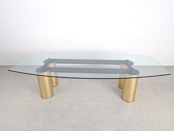 Image 1 of Dining table Tavolo Serenissimo Acerbis Vignelli Associates glass 3m