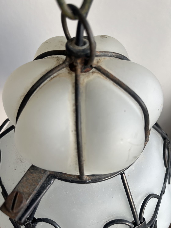 Image 1 of Paar venezianischer mundgeblasener Glaslampen