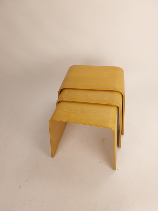 1 x wooden mimic set of bent beech wood 1980s