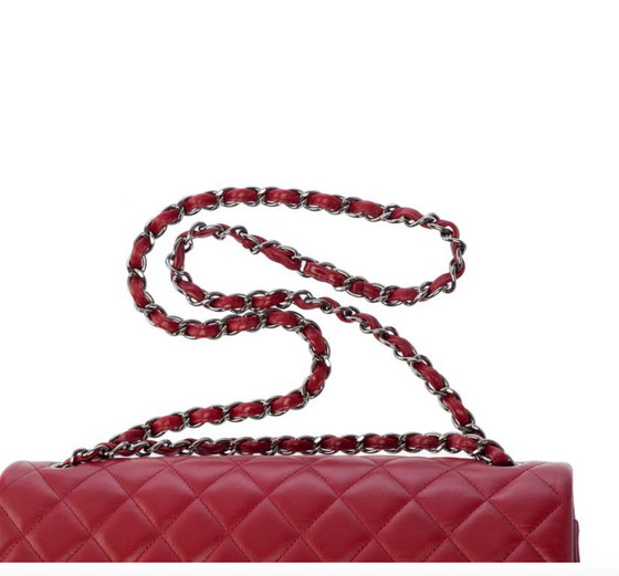 Image 1 of Sac CHANEL Timeless/Classique en Cuir Rouge - 103495