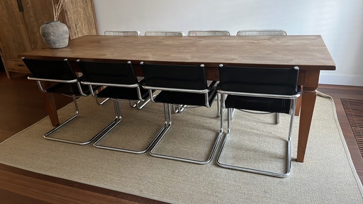4x dining table chairs Mart Stam Linea Veam