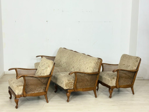 Chippendale bankstel / zitmeubelset / bank en fauteuils – vintage uit de jaren 60