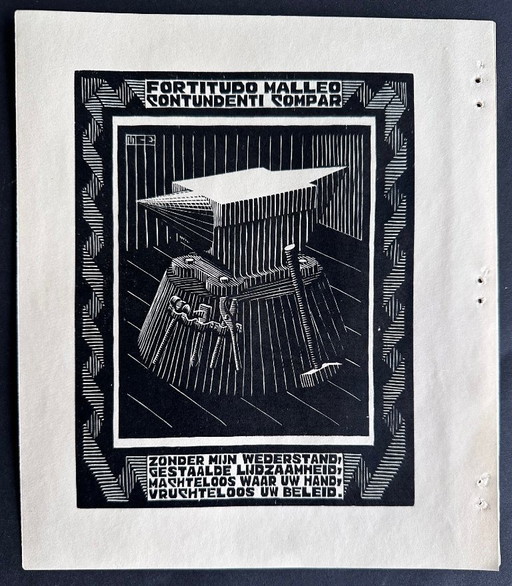 Escher wood engraving 1931 Emblemata