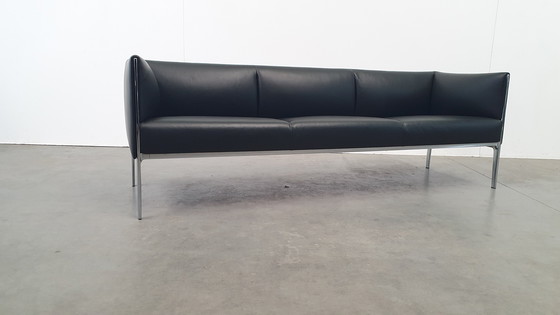 Image 1 of Asienta Design Sofa 3Z Black Leather Wilkhahn Jehs & Laub 2019