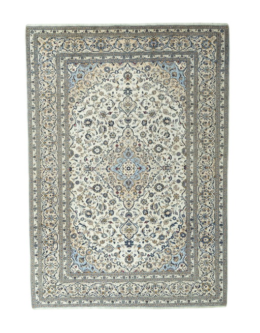 Alfombra oriental de corcho Kashan anudada a mano – 350 x 251 cm