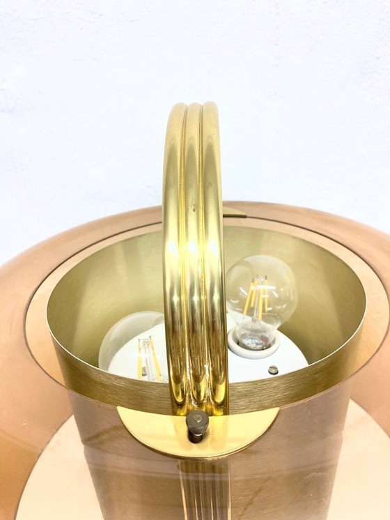 Image 1 of Lámpara de pie 70s space age de Temde latón plástico