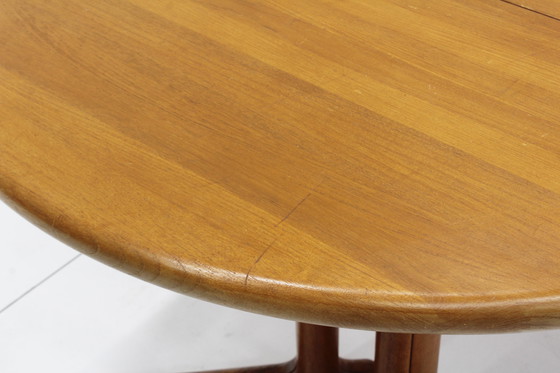 Image 1 of Vintage Danish Round Extendable Dining Table Solid Teak