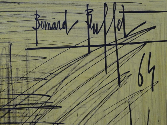 Bernard Buffet: Bread and Life, Original Signed Lithograph Poster – Paper (photo 5 of 5)
