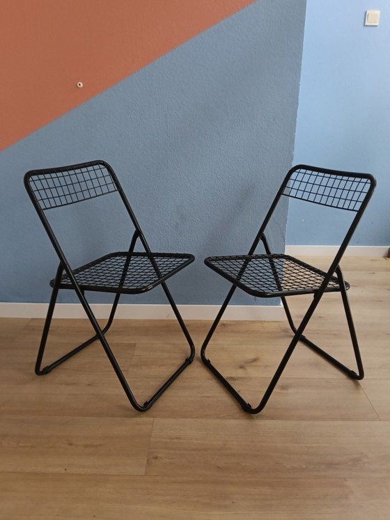 Set di 2 sedie pieghevoli vintage Ted Net Ikea – Metal (photo 3 of 9)