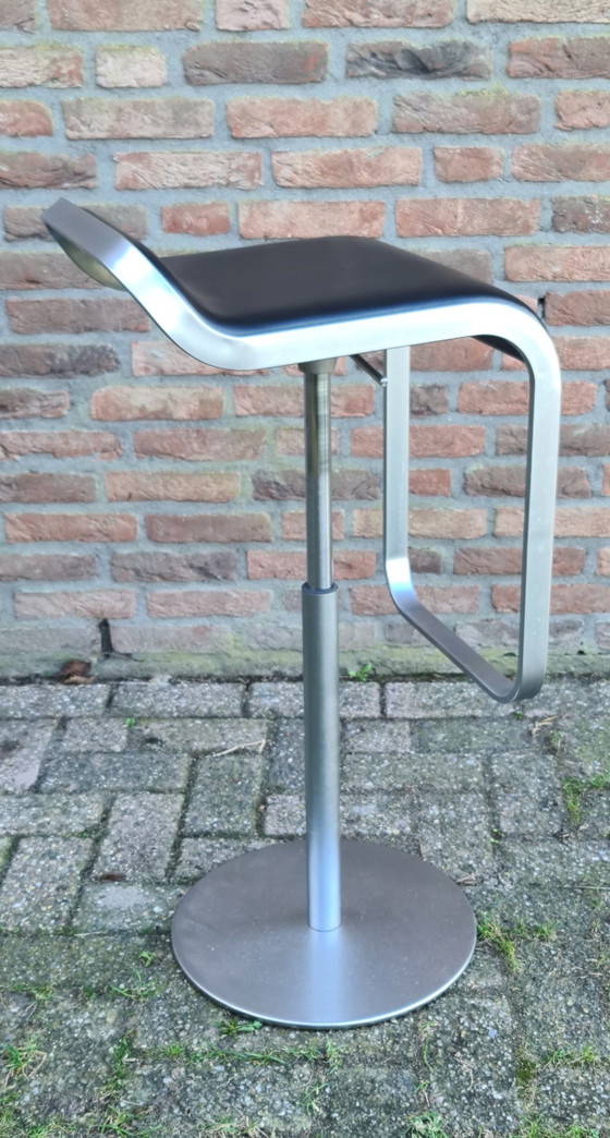 Image 1 of 1 Tabouret de bar Lapalma LEM en cuir noir