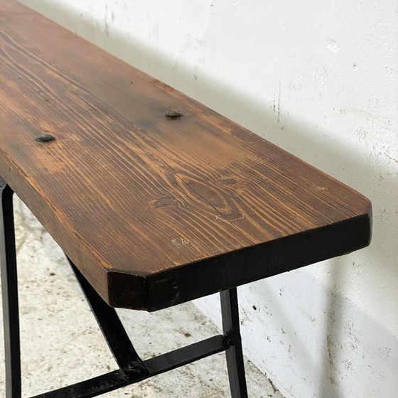 Image 1 of Banc ancien bois et fer forgé