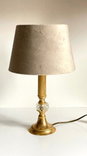 Vintage kristal en gouden metalen lamp
