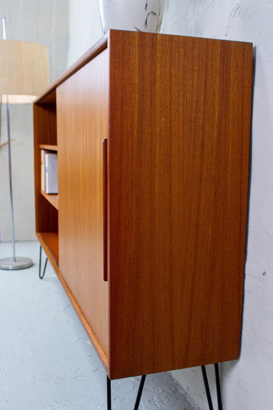 Image 1 of Vintage teak sideboard highboard chest of drawers Danish Mid Century 60s
