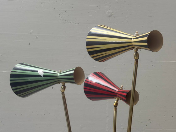 Rara lampada da terra di metà secolo prodotta da Lumenform, anni '60. – Lampade da terra, Metal (photo 14 of 15)