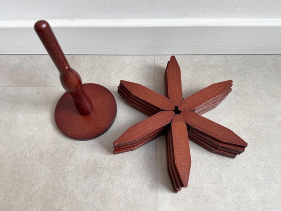 1x Set Van 5 Houten Onderzetters - Onderzetter Boom – Tafelaccessoires, Wood (photo 3 of 5)
