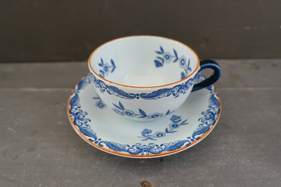 Image 1 of Rörstrand Ostindia Nils Lundström tasse + soucoupe 6 x