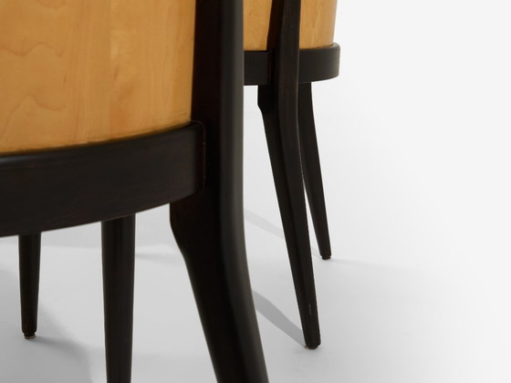 Garouste & Bonetti Concerto Chairs Sycamore Bronze Alpaca Velvet 1990 – Dining chairs, Wood (photo 8 of 11)