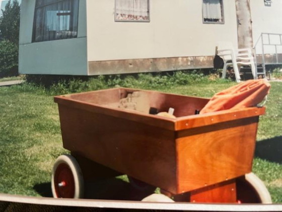 Image 1 of Unique solid wooden handcart