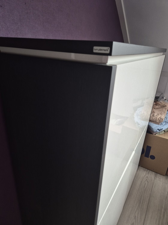 Image 1 of Bert Plantagie oak basalt sideboard, TV unit, and cube cabinet with 4 doors