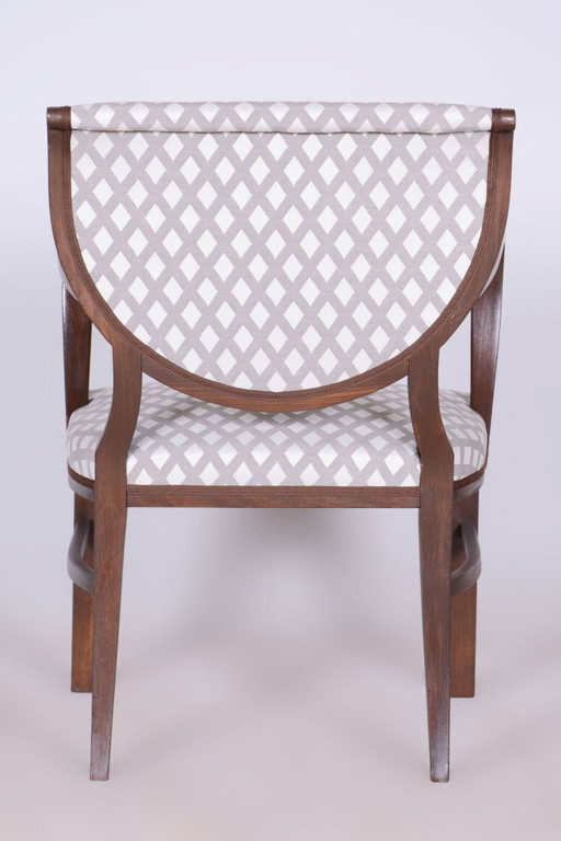 Gerestaureerde art-deco fauteuil, beukenhout, nieuwe bekleding, Tsjechisch, jaren 1920 – Textile, Wood (photo 2 of 12)