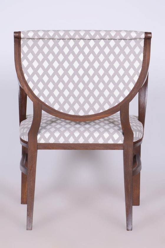 Gerestaureerde art-deco fauteuil, beukenhout, nieuwe bekleding, Tsjechisch, jaren 1920 – Textile, Wood (photo 2 of 12)
