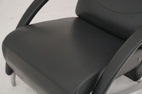 Image 1 of Fauteuil inclinable Rolf Benz 3100 avec fonction Relax, cuir, noir