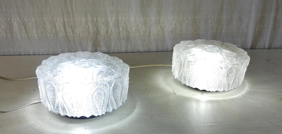 Image 1 of Ceiling or wall light in molded glass - 1960s/70s