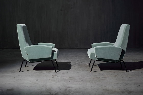 Image 1 of Mid Century Modern Lounge Chairs im Stil von Gastone Rinaldi, Italien, 1950er Jahre